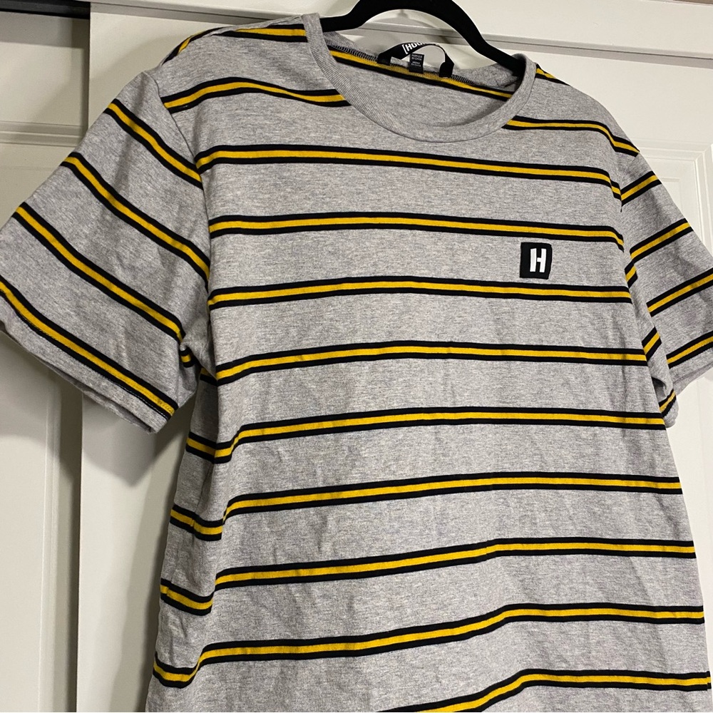 ⭐️ Hoonigan Striped T-Shirt, Size XL, Motorsport Streetwear, Vintage Style